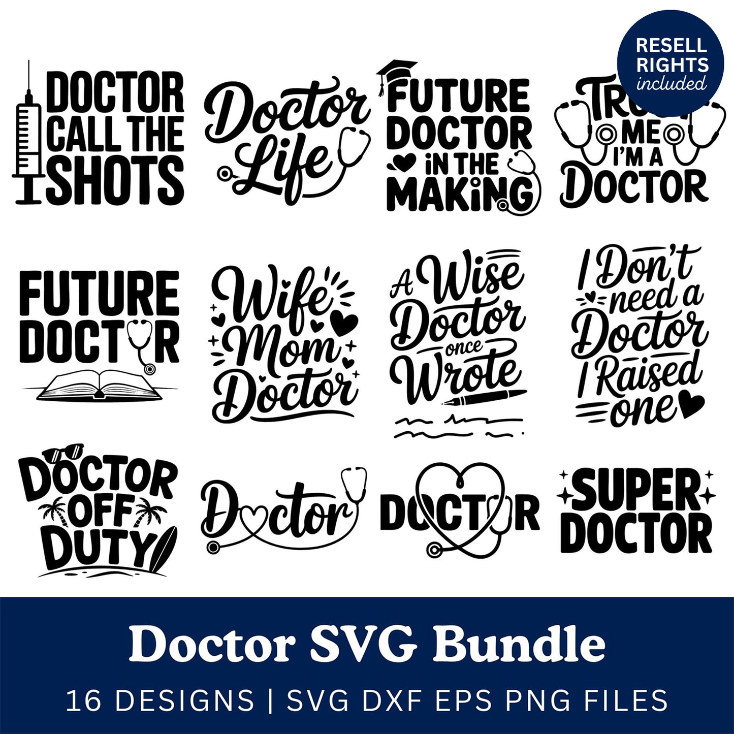 Doctor SVG Bundle | Resell Rights Included