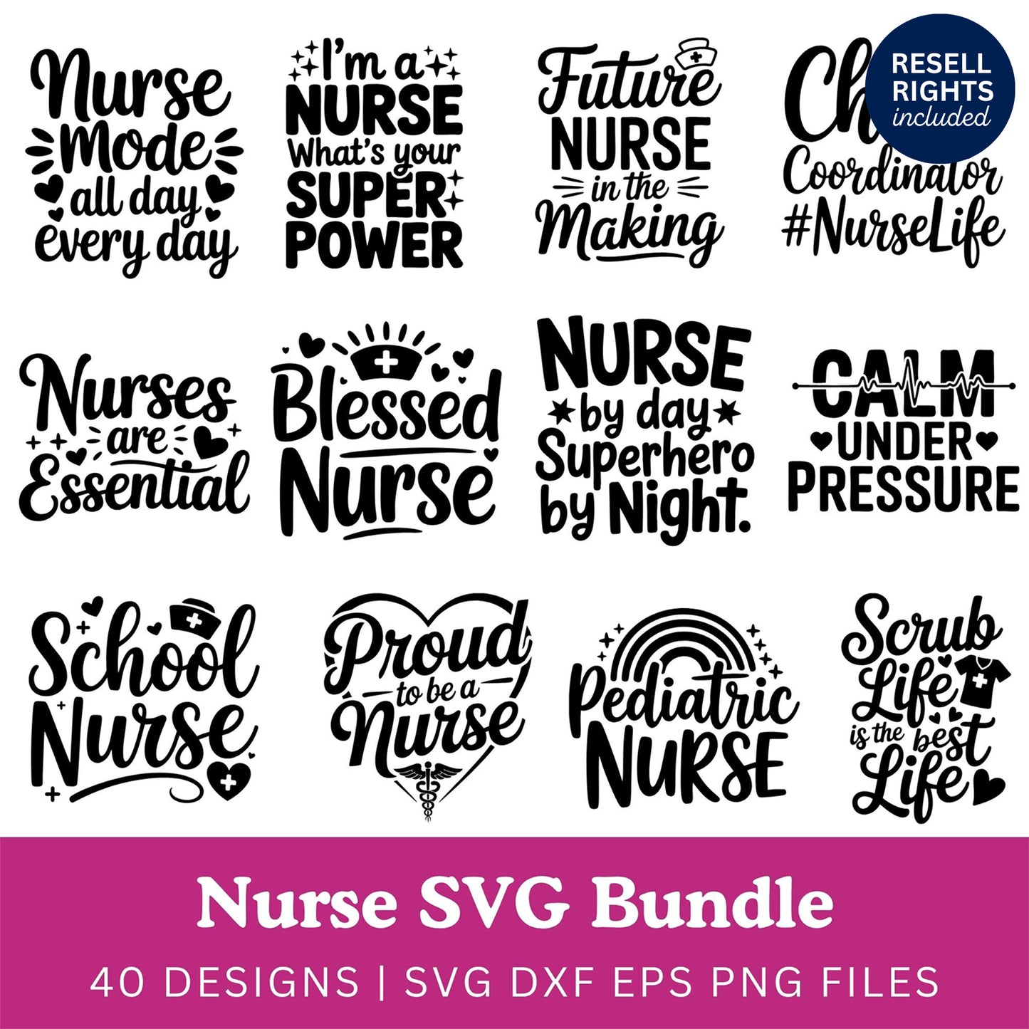 Nurse SVG Bundle | Resell Rights Included