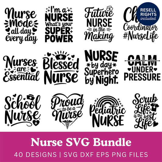 Nurse SVG Bundle | Resell Rights Included