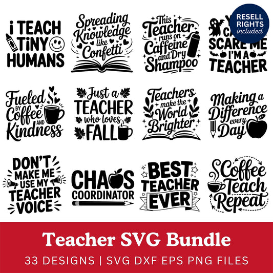 Teacher SVG Bundle | Resell Rights Included