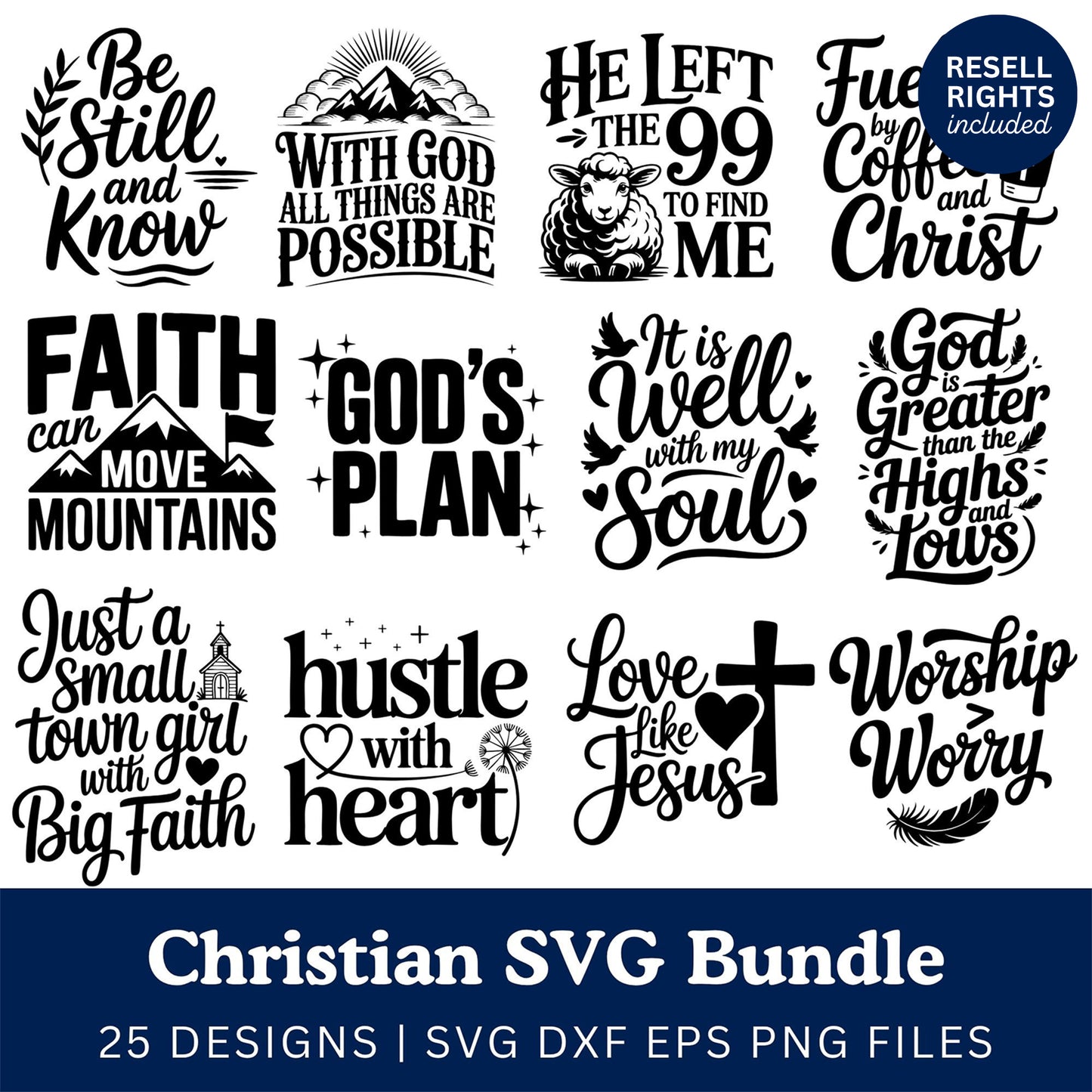 Christian SVG Bundle | Resell Rights Included