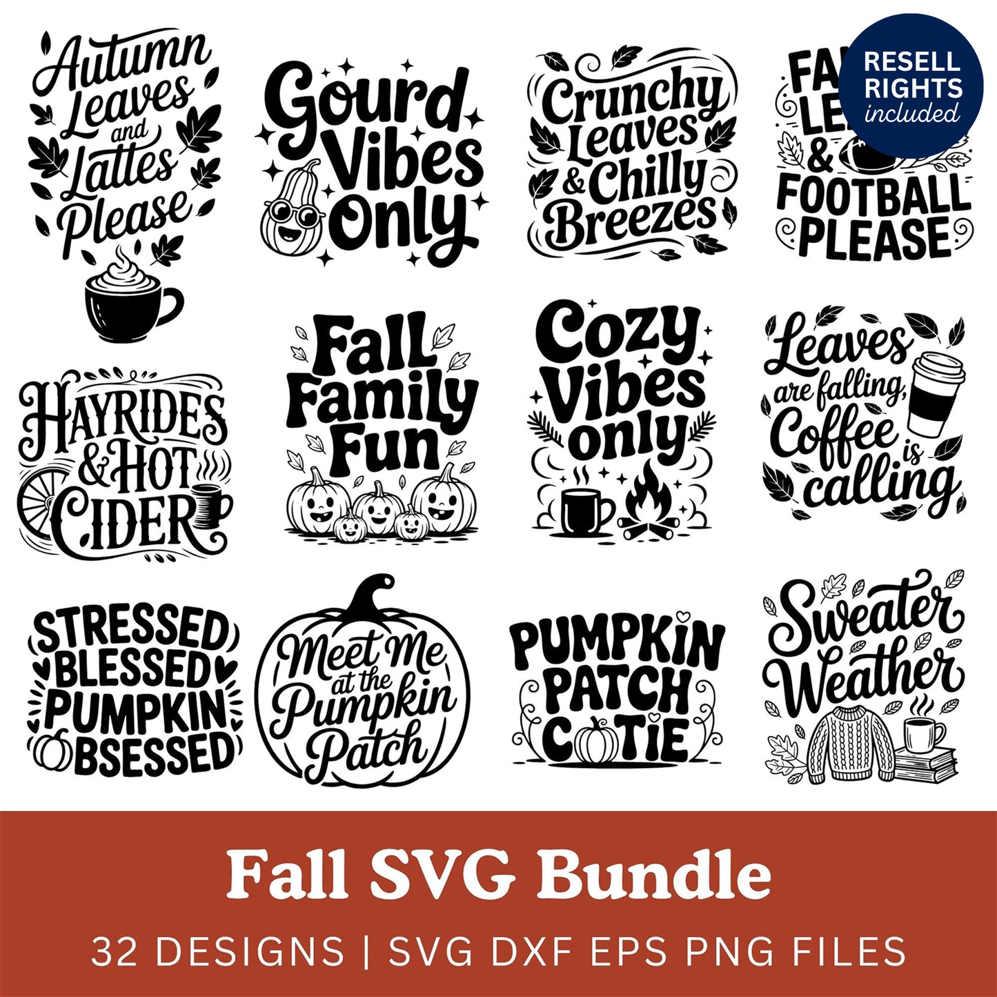 Fall SVG Bundle | Resell Rights Included
