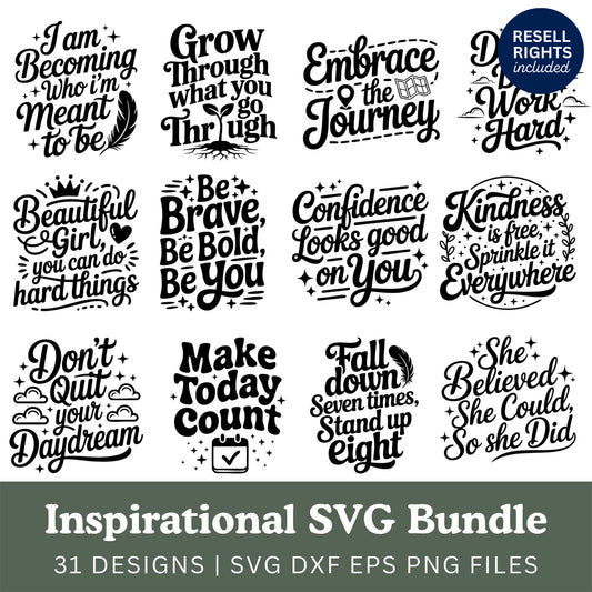 Inspirational SVG Bundle | Resell Rights Included