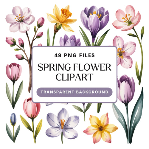 Spring Flower Clipart Pack