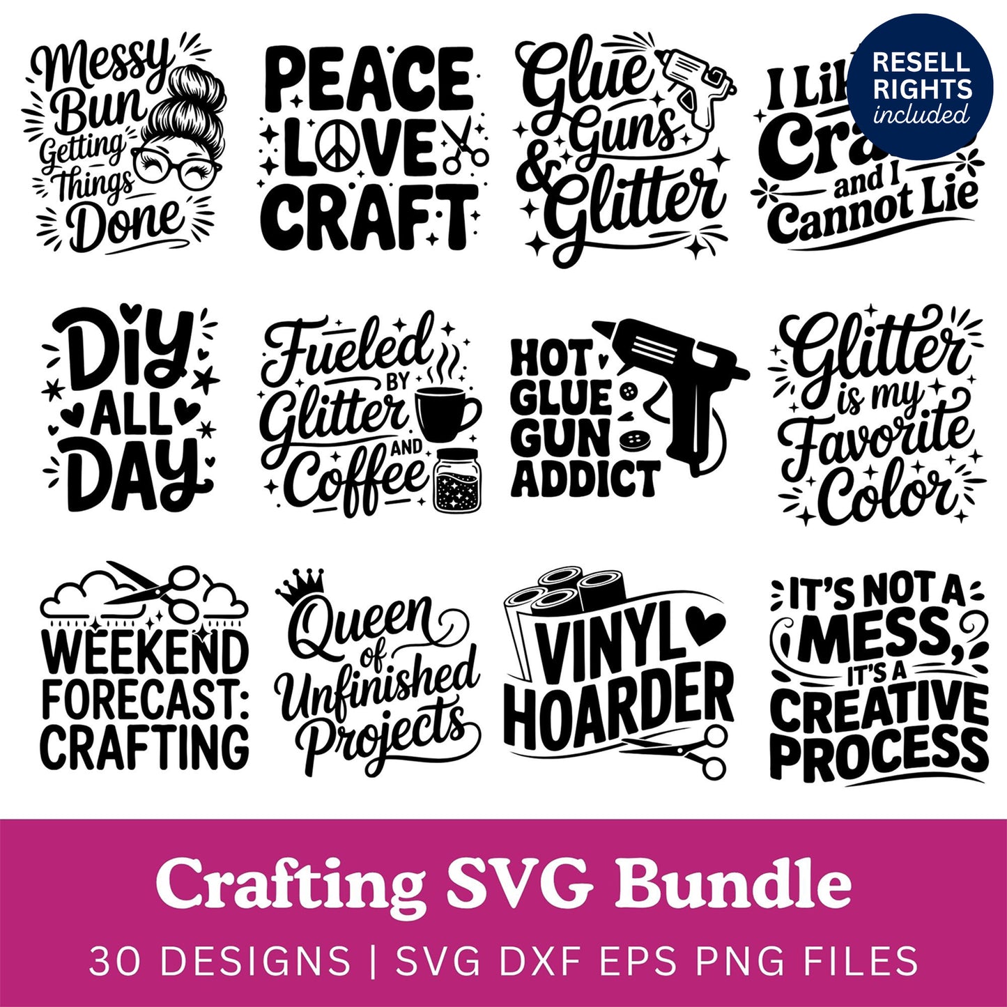 Crafting SVG Bundle | Resell Rights Included