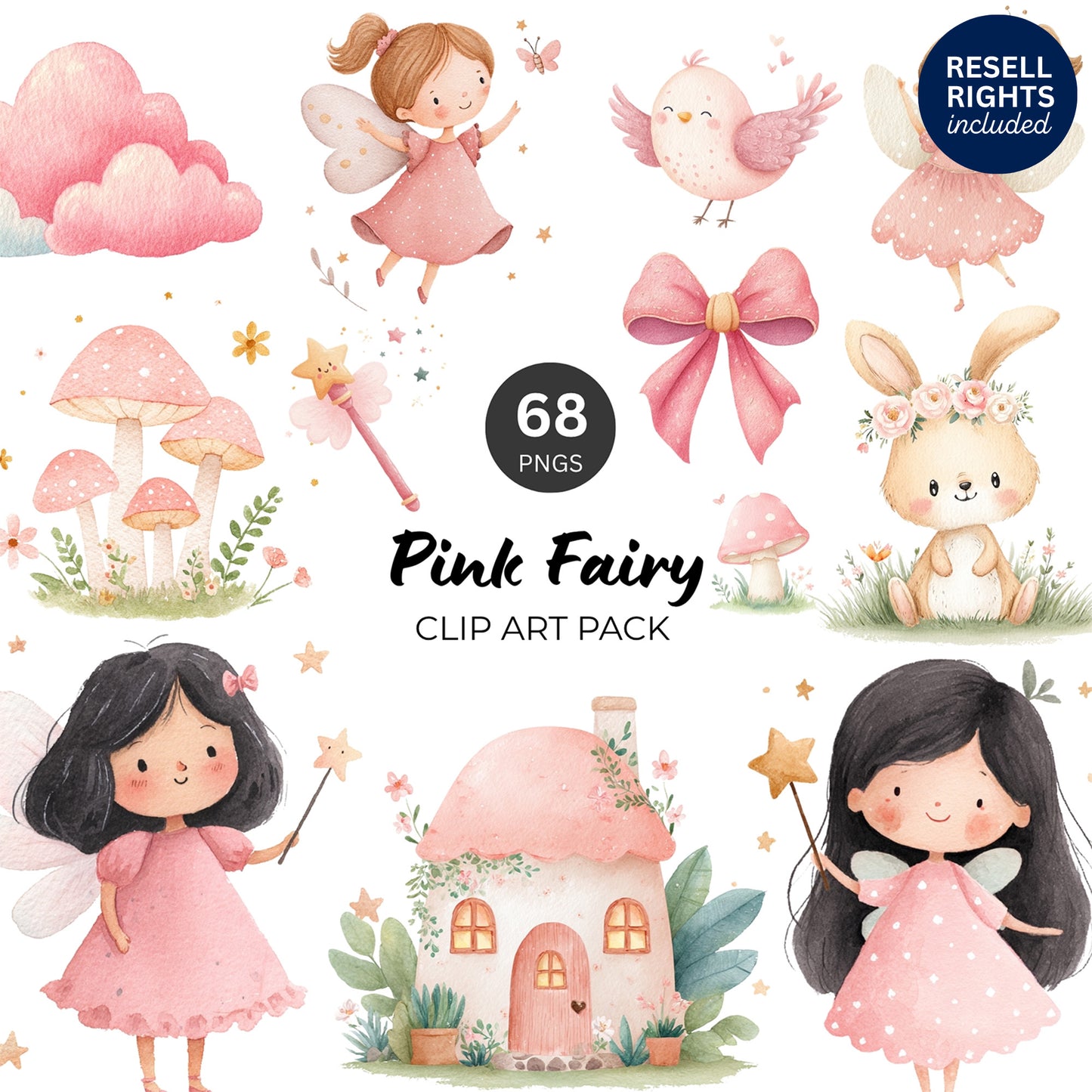 Pink Fairy Clipart