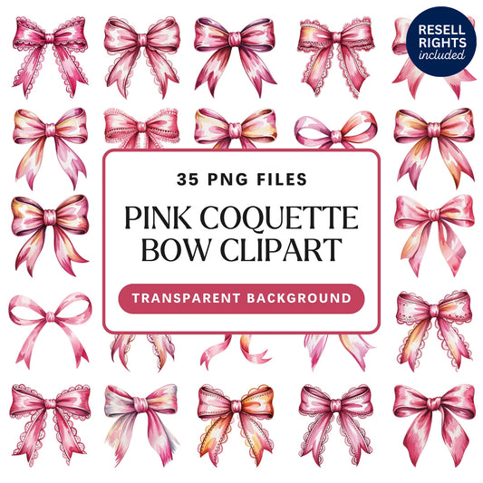 Pink Coquette Bow Clipart