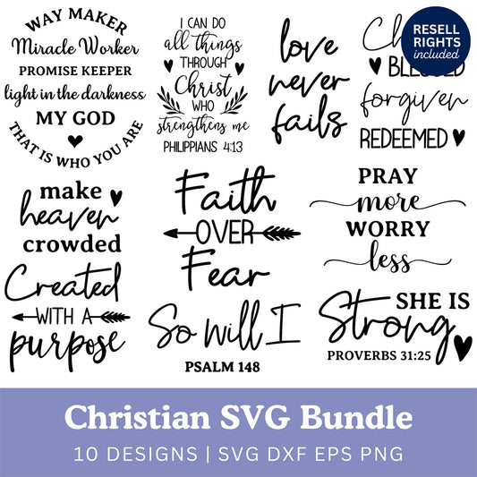 Christian SVG Bundle | Resell Rights Included