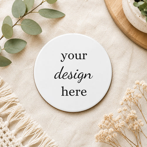 Round Coaster Sublimation Mockups