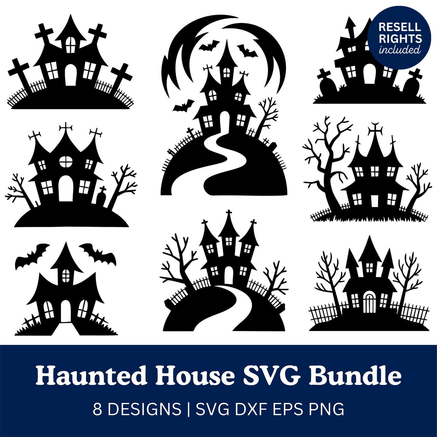 Haunted House SVG Bundle | Resell Rights Included