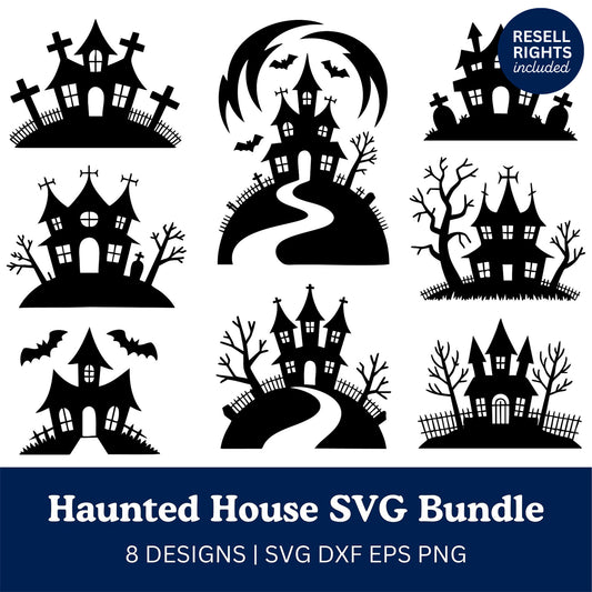 Haunted House SVG Bundle | Resell Rights Included