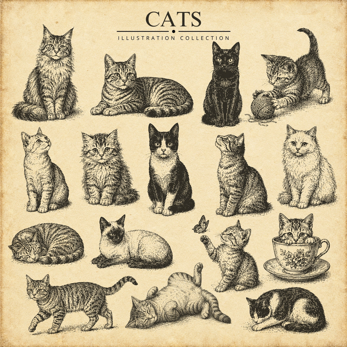 Cats Illustration Collection