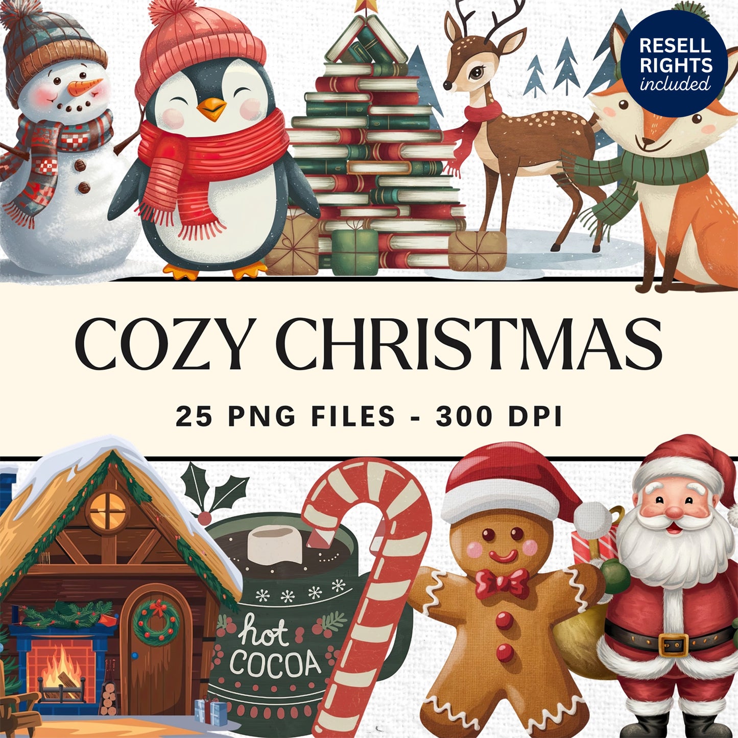 Christmas Clipart Pack | Resell Rights Included