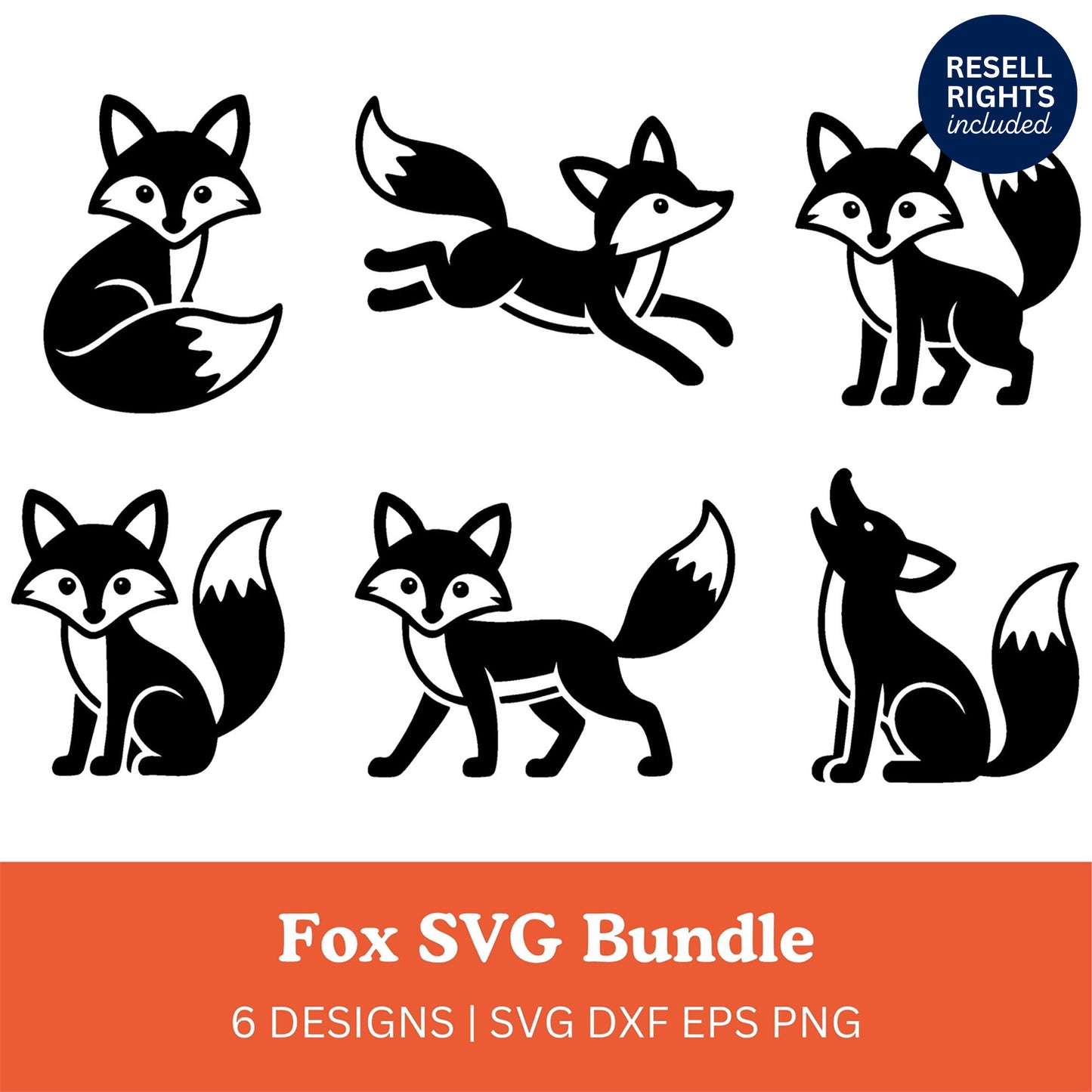 Fox SVG Bundle | Resell Rights Included