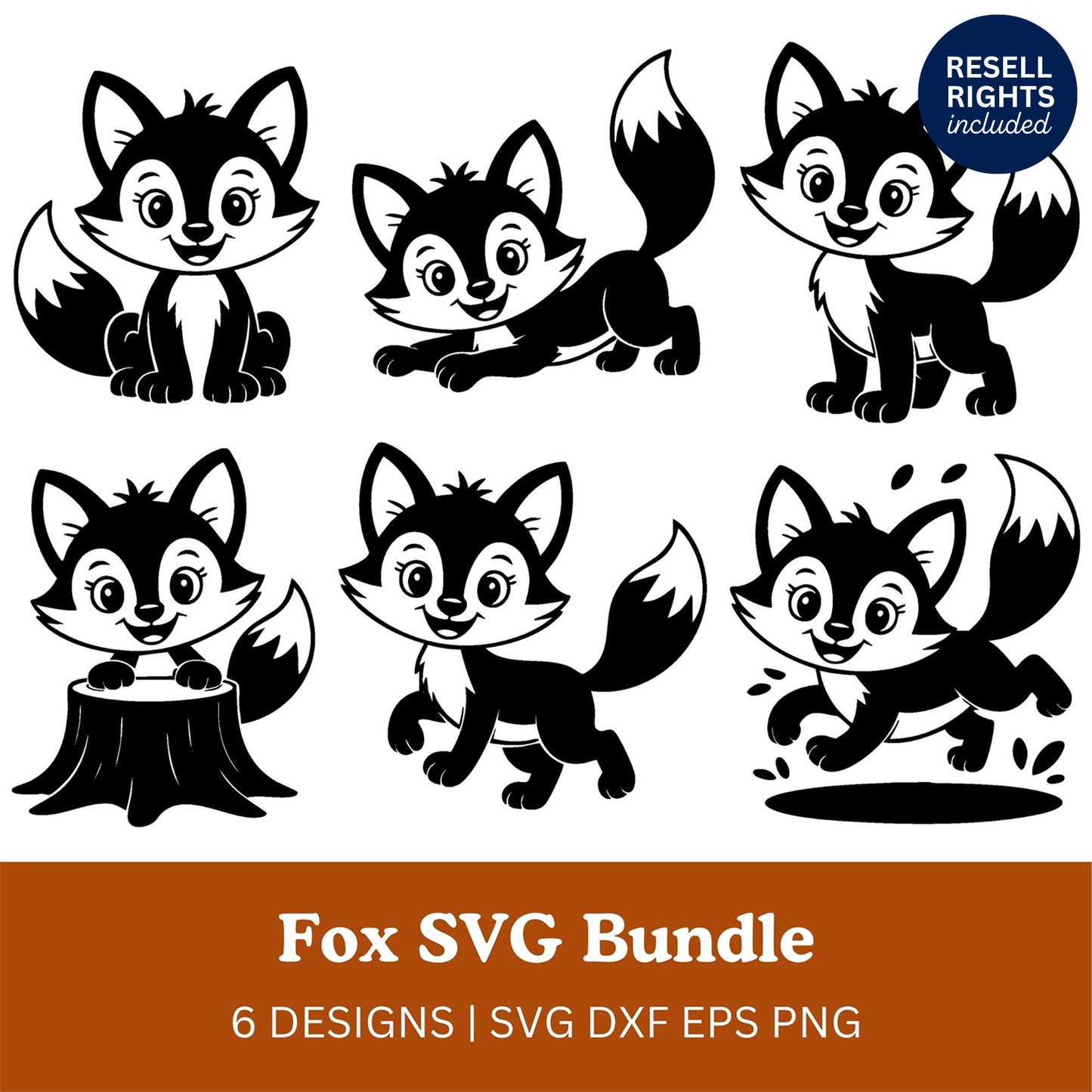 Fox SVG Bundle | Resell Rights Included