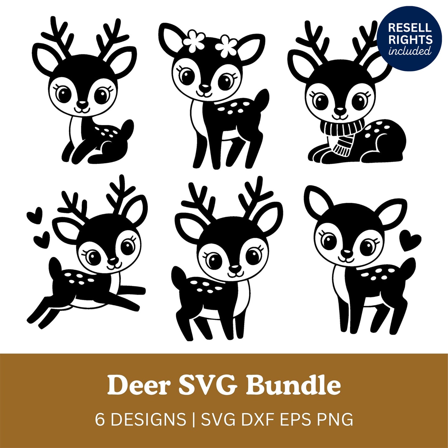 Deer SVG Bundle | Resell Rights Included