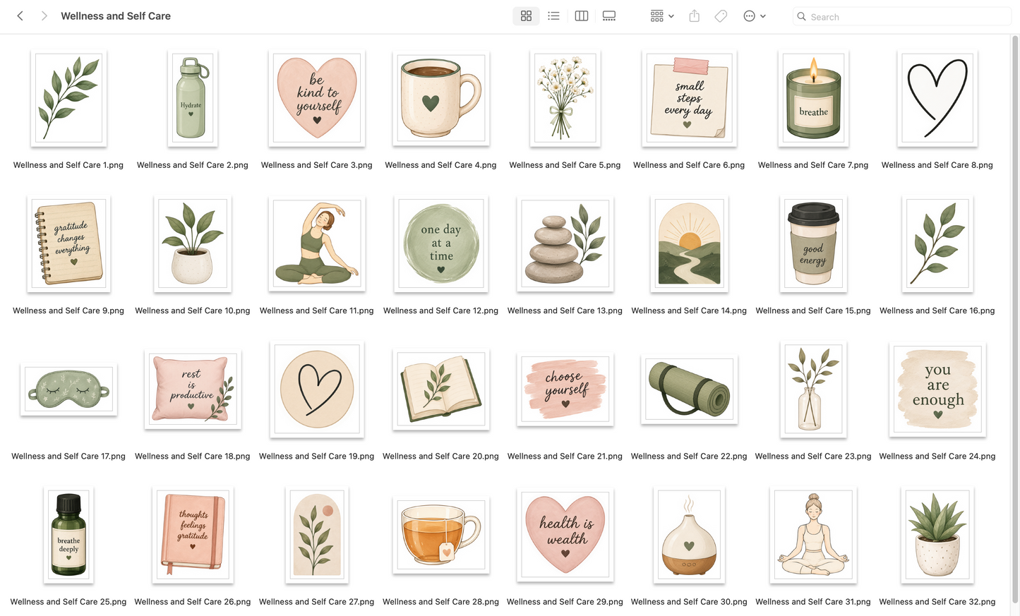Wellness and Self Care Stickers
