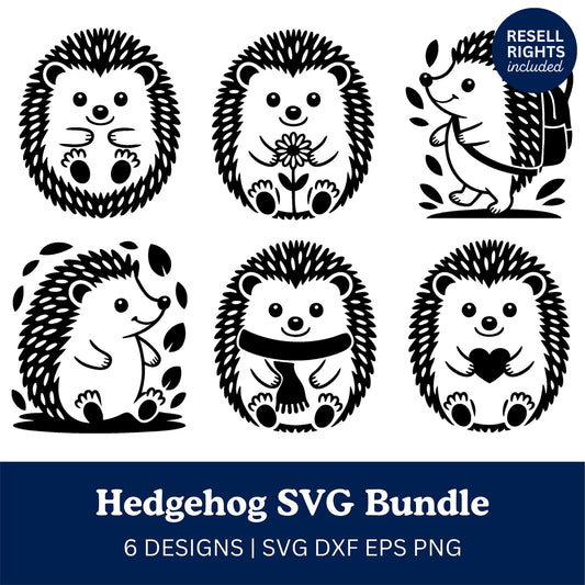 Hedgehog SVG Bundle | Resell Rights Included