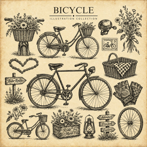 Bicycle Illustration Collection