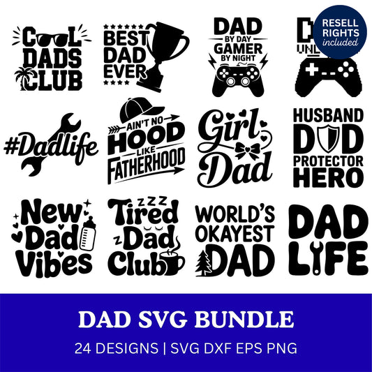 Dad SVG Bundle | Resell Rights Included