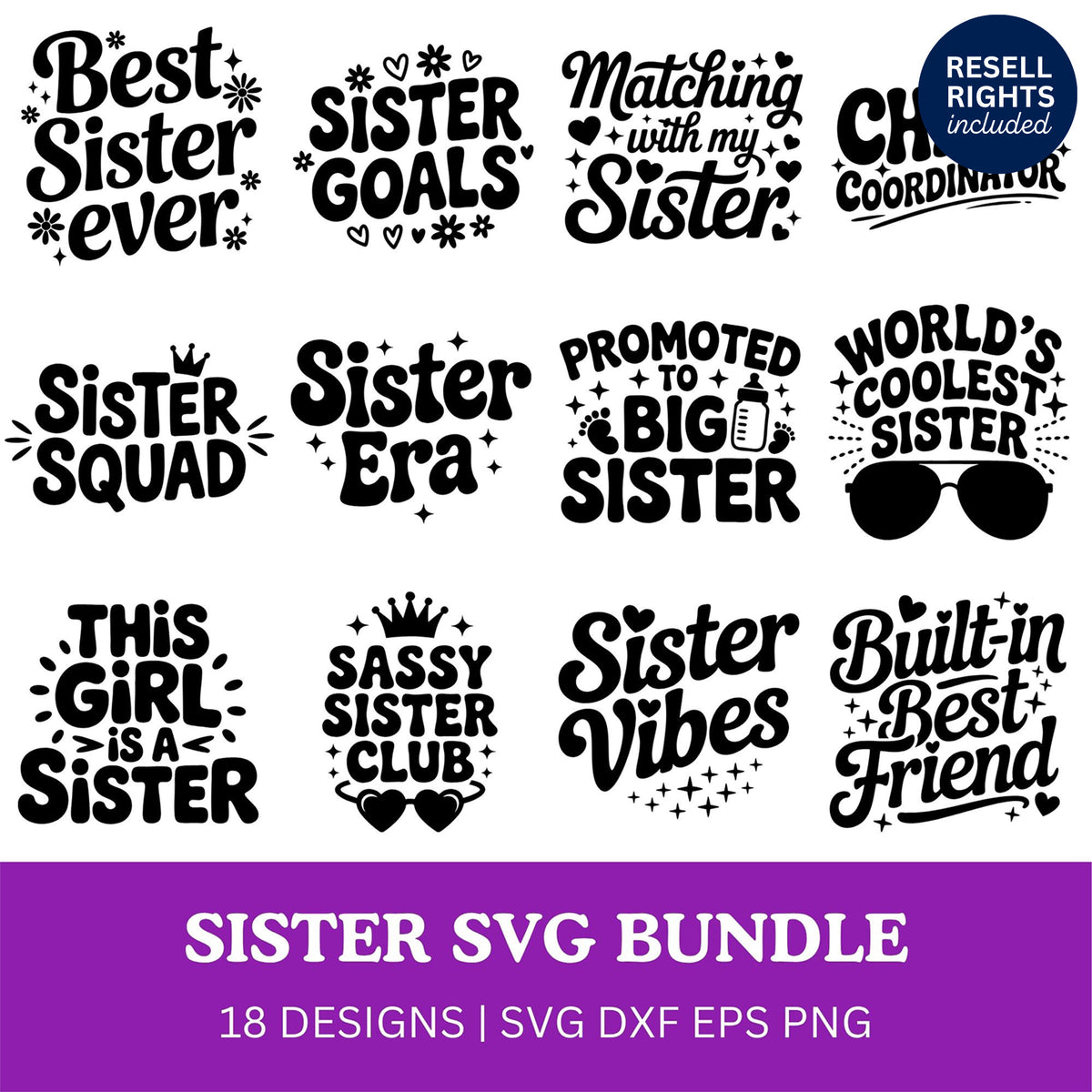 Sister SVG Bundle