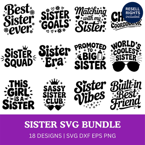 Sister SVG Bundle
