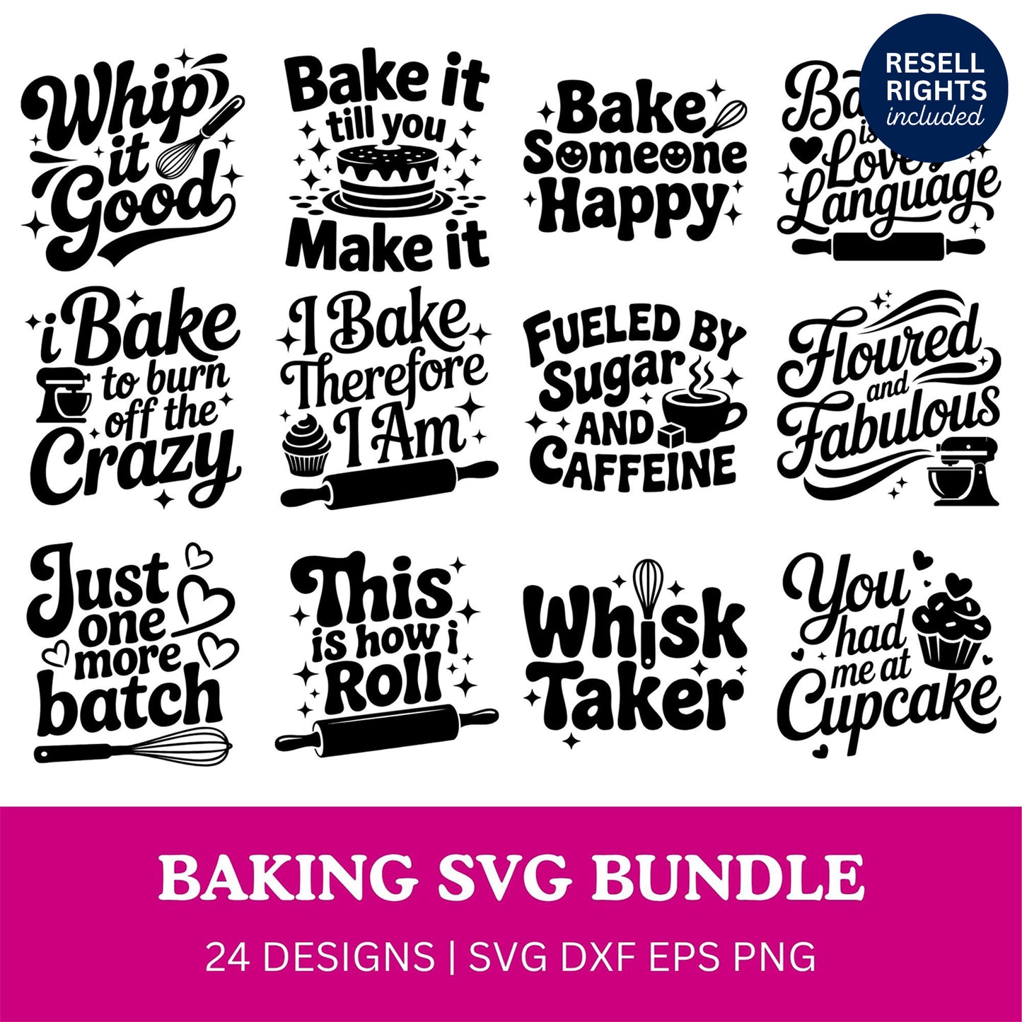 Baking SVG Bundle | Resell Rights Included