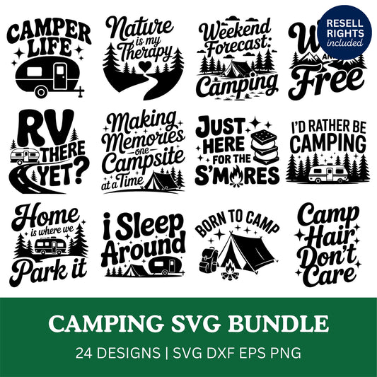 Camping SVG Bundle | Resell Rights Included