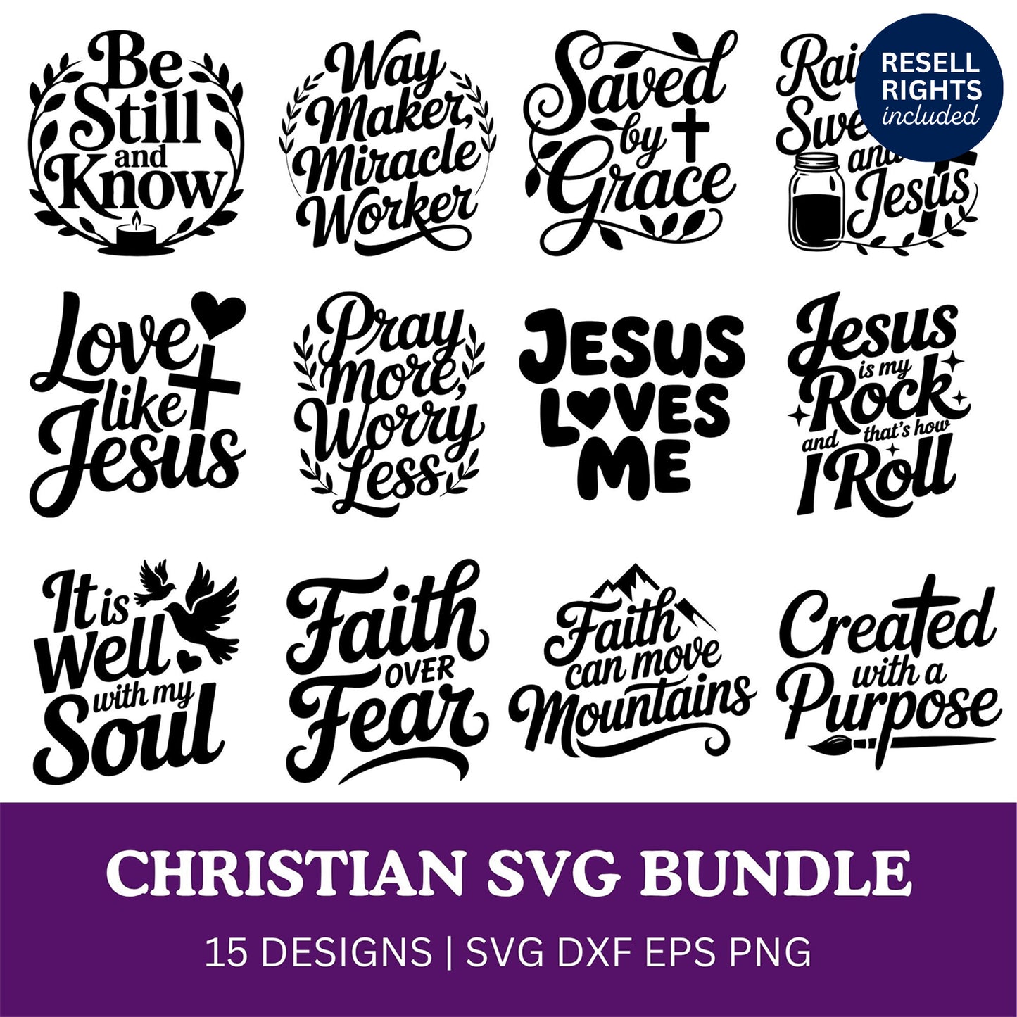 Christian SVG Bundle | Resell Rights Included
