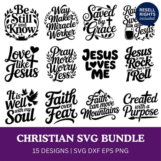 Christian SVG Bundle | Resell Rights Included