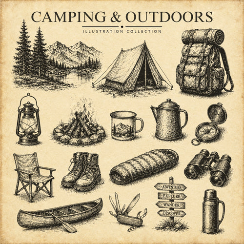 Camping & Outdoors Illustration Collection
