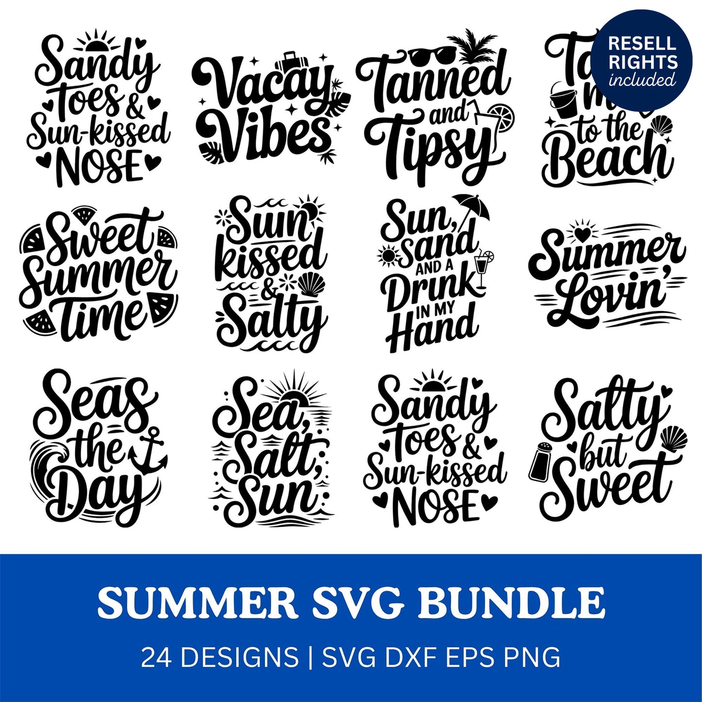 Summer SVG Bundle | Resell Rights Included