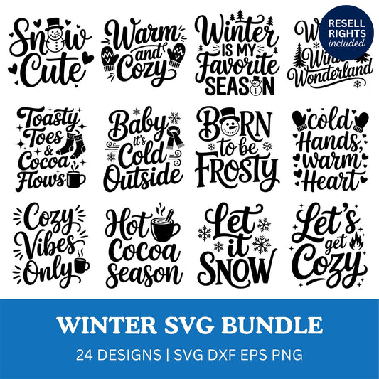 Winter SVG Bundle | Resell Rights Included