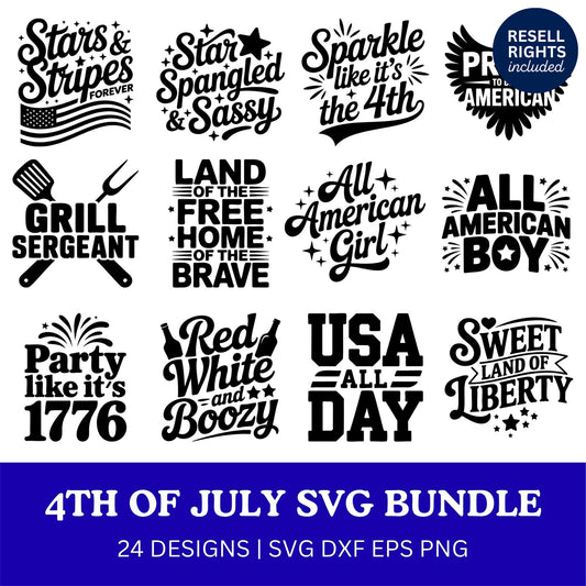 4th of July SVG Bundle | Resell Rights Included