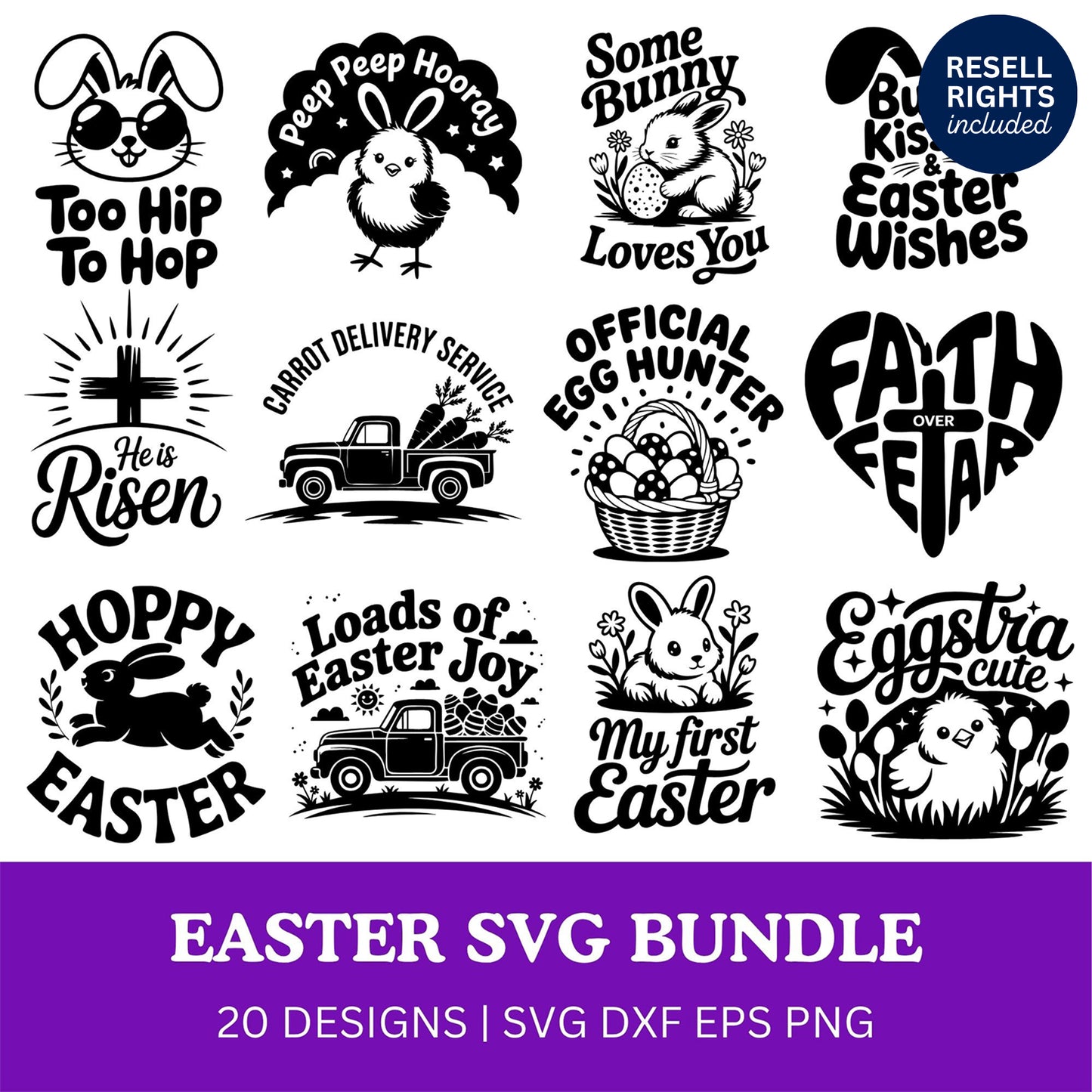 Easter SVG Bundle | Resell Rights Included