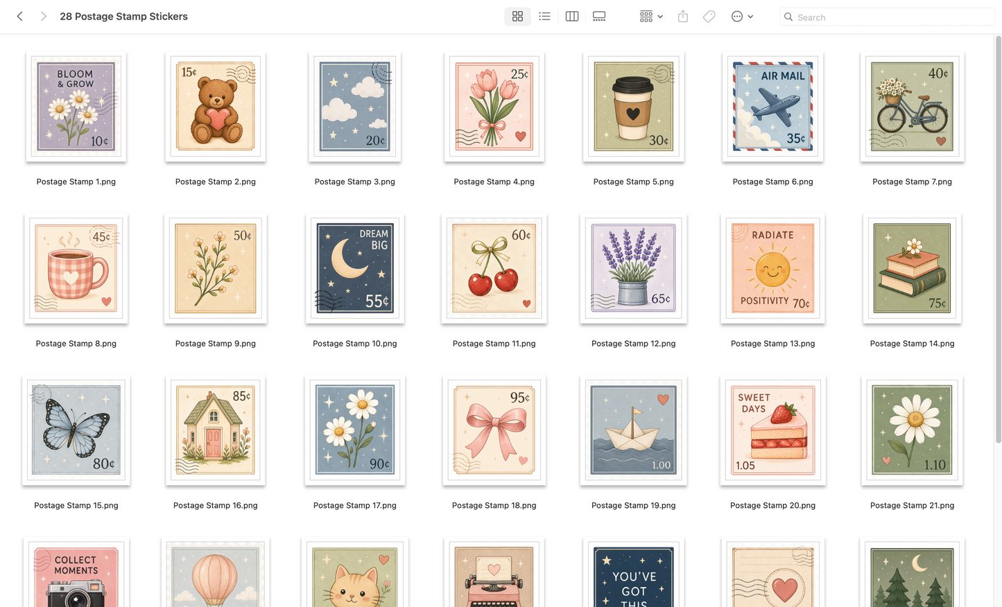 Postage Stamp Stickers