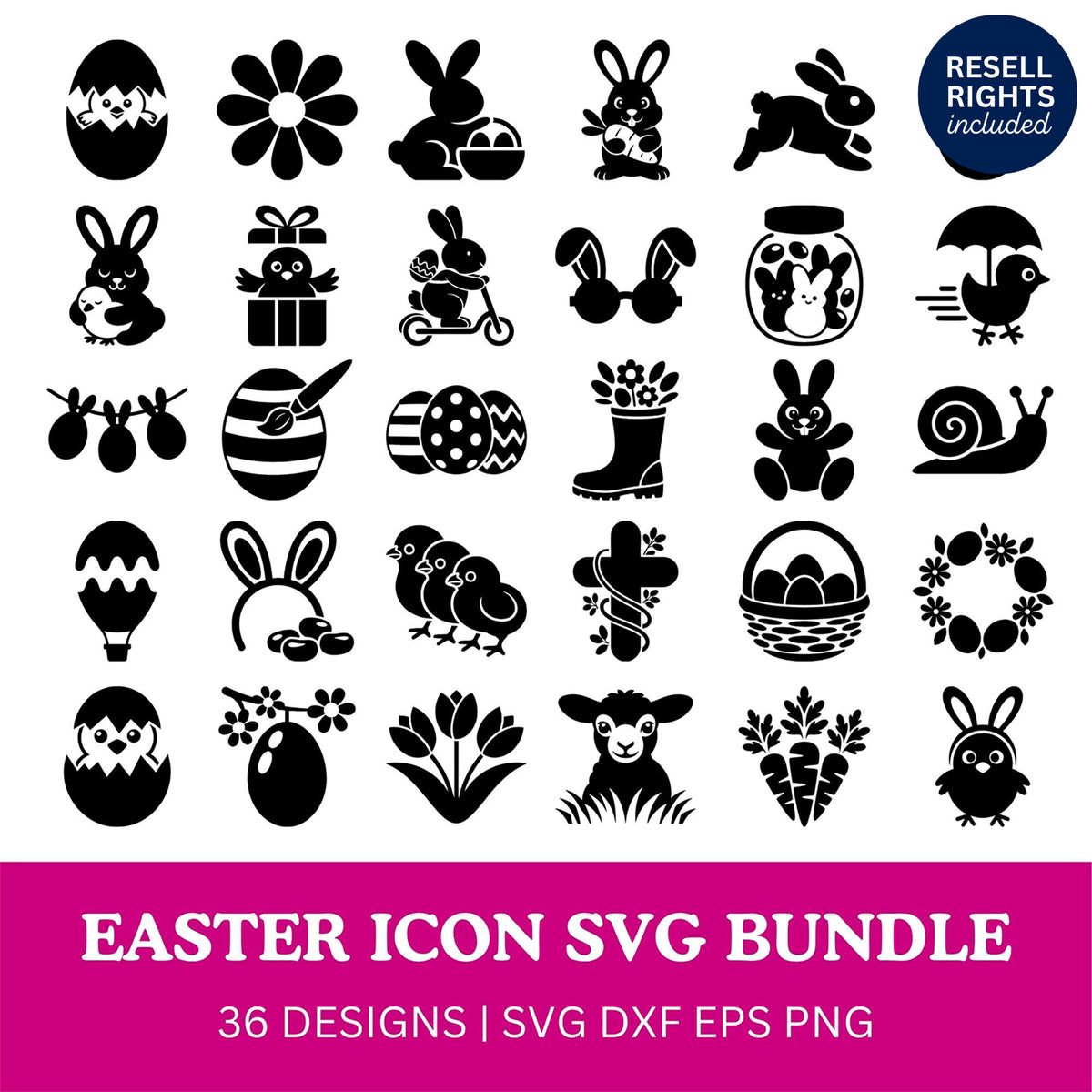 Easter Icon SVG Bundlex