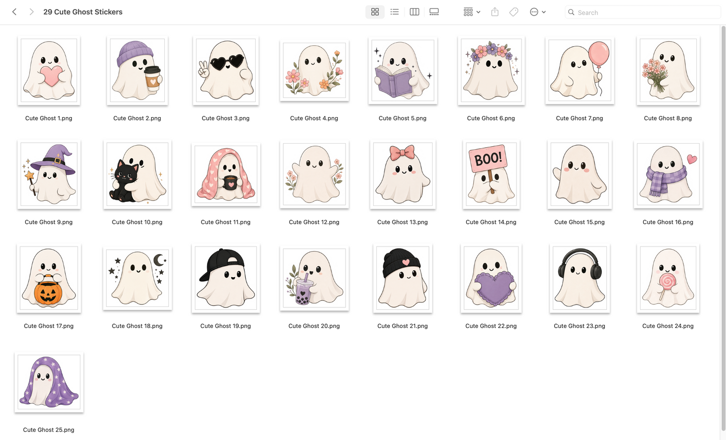 Cute Ghost Stickers