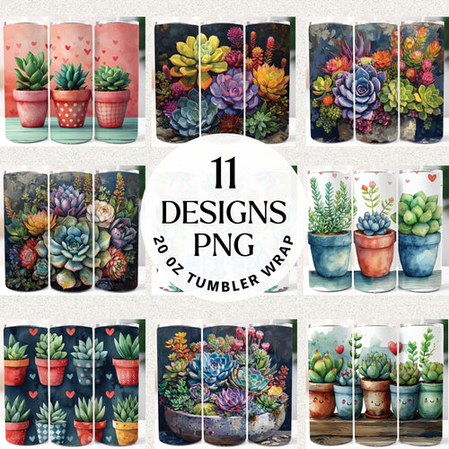 Succulent 20 oz Tumbler Bundle