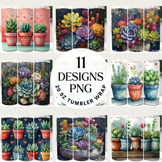 Succulent 20 oz Tumbler Bundle
