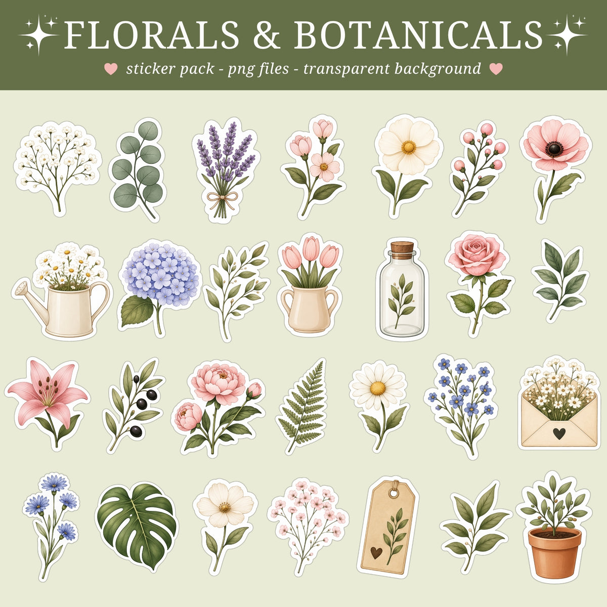 Florals and Botanicals Stickers