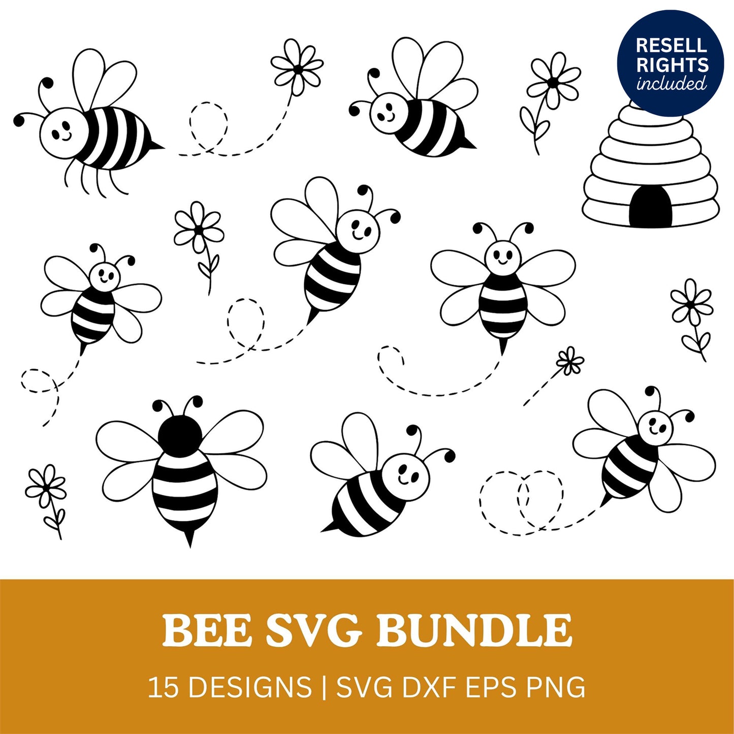 Bee SVG Bundle | Resell Rights Included