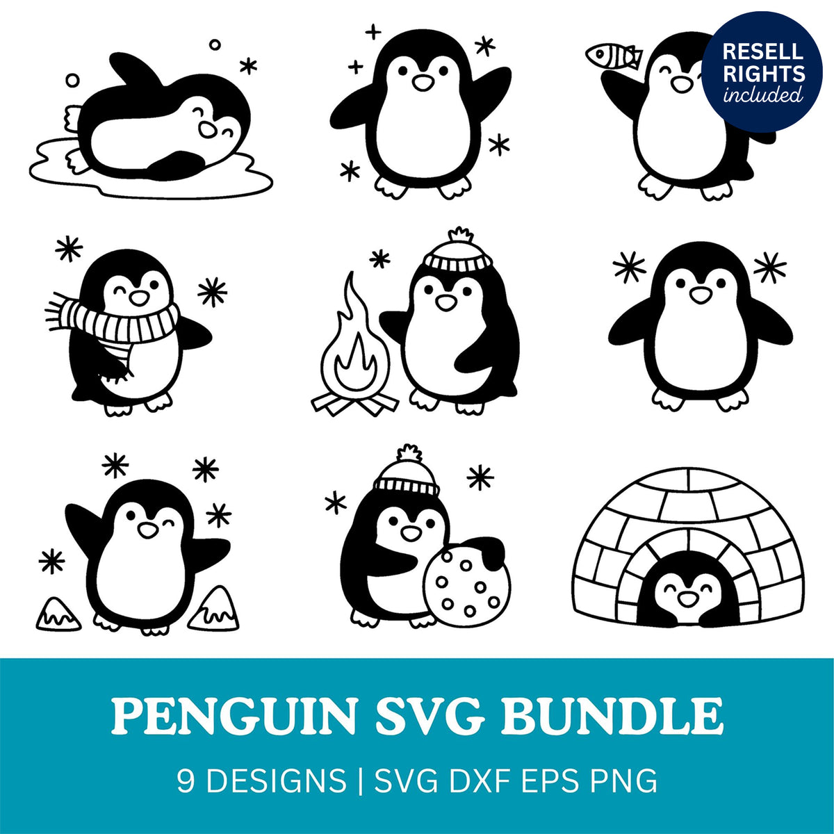 Penguin SVG Bundle