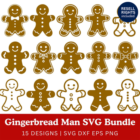 Gingerbread Man SVG Bundle | Resell Rights Included