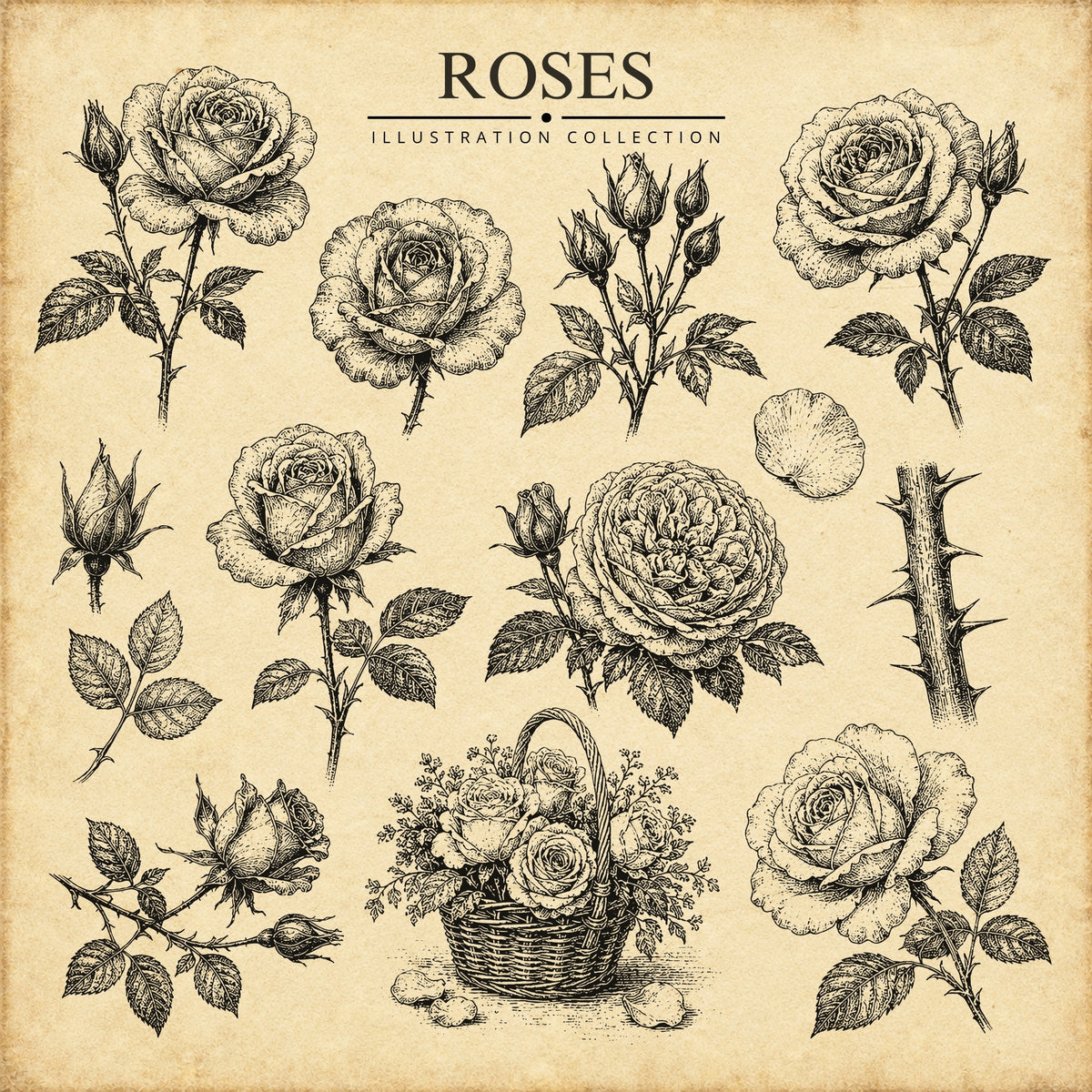 Roses Illustration Collection