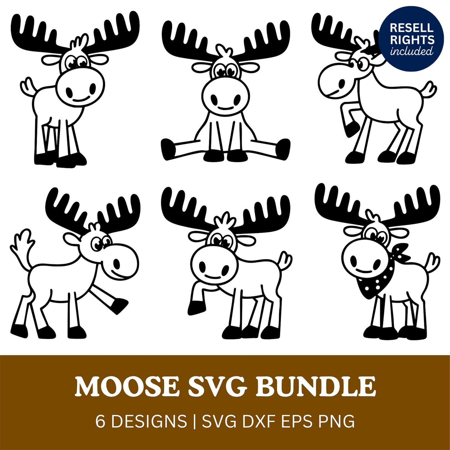 Moose SVG Bundle | Resell Rights Included