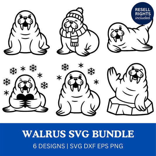 Walrus SVG Bundle | Resell Rights Included