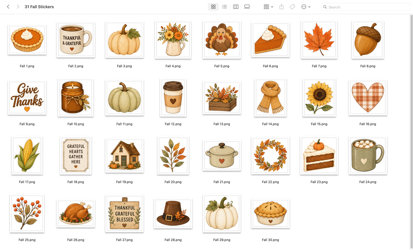 Fall Stickers