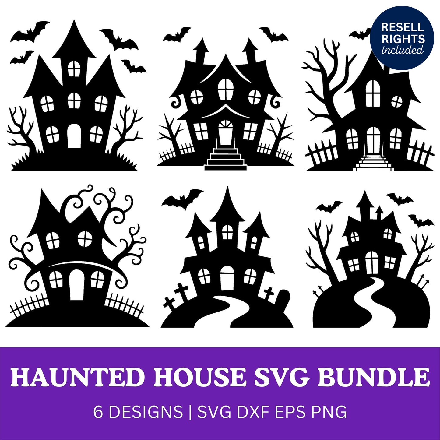 Haunted House SVG Bundle | Resell Rights Included