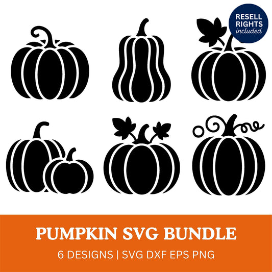 Pumpkin SVG Bundle | Resell Rights Included